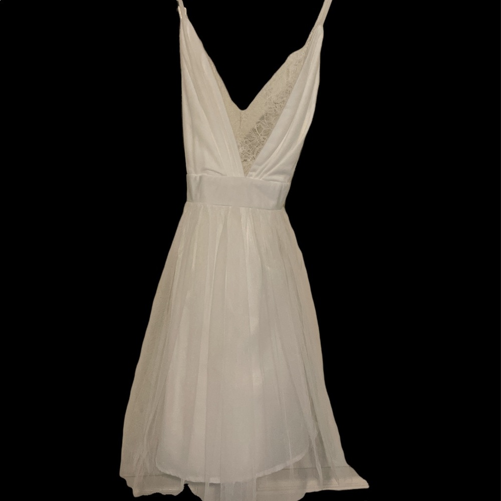 Luxxel white lace mini dress
